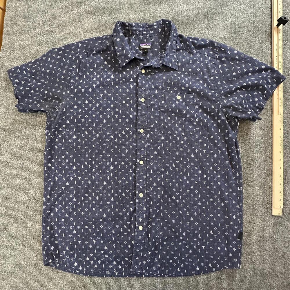 Patagonia Men's XXL Short Sleeve Shirt - Organic Cotton‎ Casual Wear